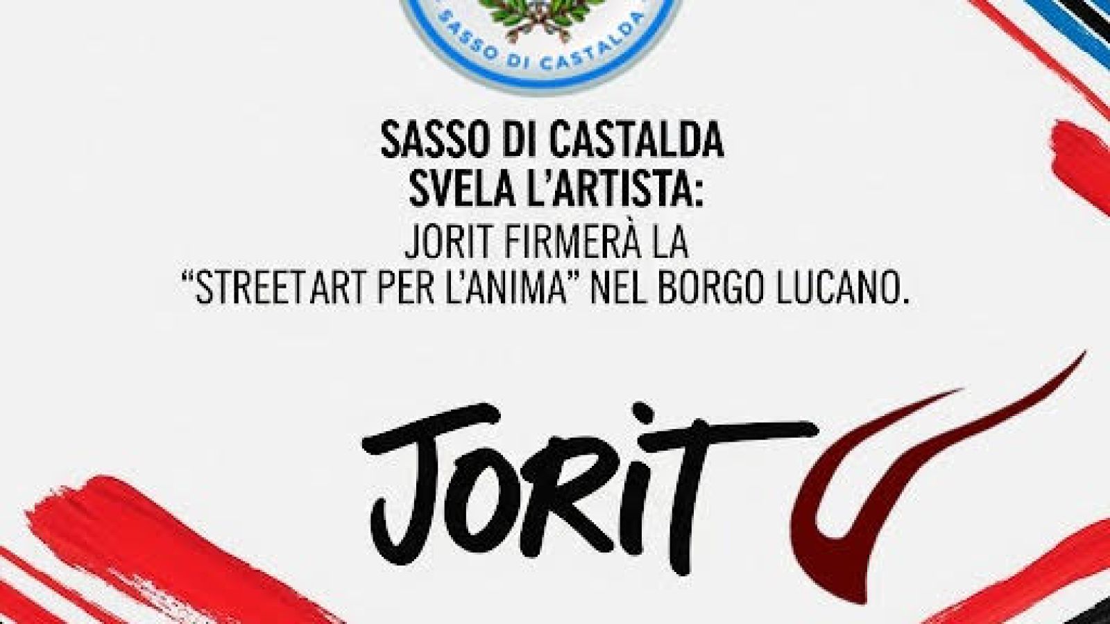 JORIT FIRMA “STREET ART PER L’ANIMA” A SASSO DI CASTALDA